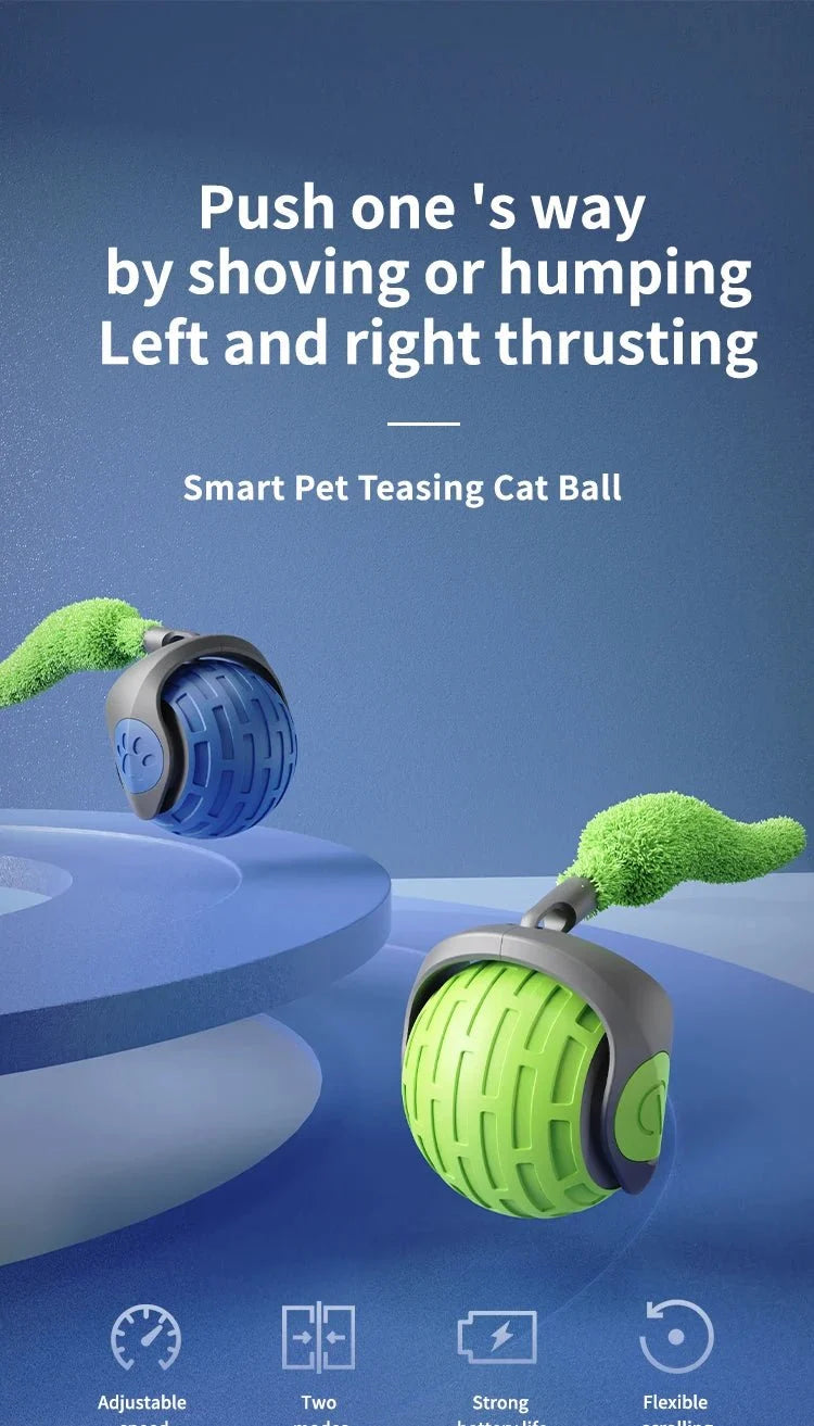 Self-Rolling Cat Toy Ball
